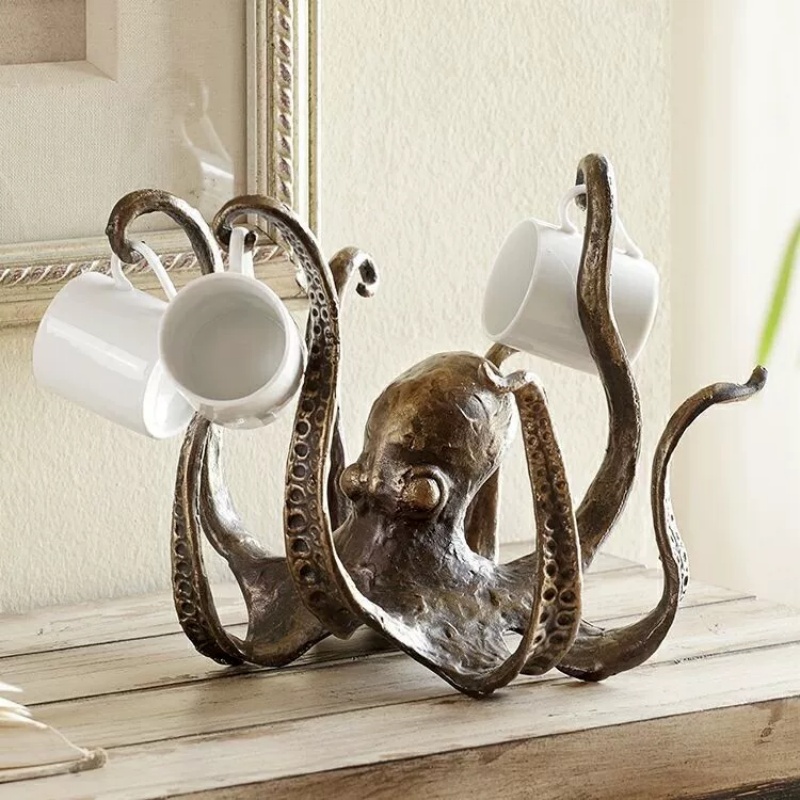 Aquarium Decor - Portabicchieri a Forma di Polpo, Ornamento