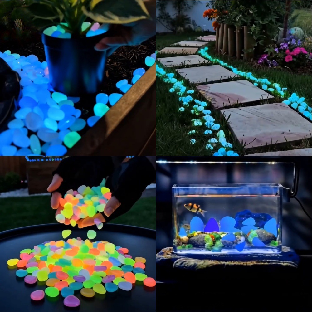 Aquarium Plants - Ciottoli luminosi colorati che si illuminano