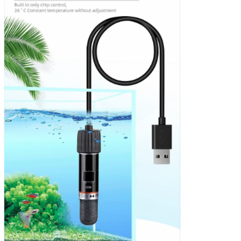 Fish Tank Heater - Mini riscaldatore USB per acquario, 10W,